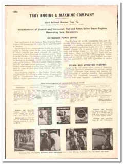Troy Engine Machine Company 1947 vintage industrial catalog By-Product Troy Engine Machine Company 1947 vintage industrial catalog By-Product
