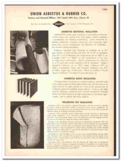 Union Asbestos Rubber Company 1947 vintage insulation catalog Unarco