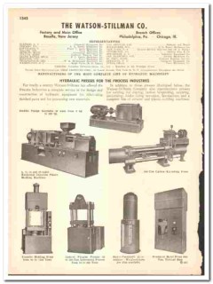 Watson-Stillman Company 1947 vintage industrial catalog presses Watson-Stillman Company 1947 vintage industrial catalog presses