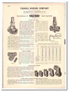 Yarnall-Waring Company 1947 vintage industrial catalog YARWAY steam Yarnall-Waring Company 1947 vintage industrial catalog YARWAY steam