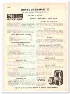 Refining Unincorporated 1947 vintage chemical catalog Vodol-XX Refining Unincorporated 1947 vintage chemical catalog Vodol-XX