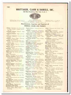 Whittaker Clark Daniels Inc 1947 vintage chemical catalog minerals Whittaker Clark Daniels Inc 1947 vintage chemical catalog minerals