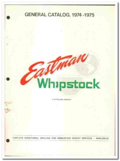 Eastman Whipstock Inc 1974 vintage oil gas catalog oilfield Petrolane