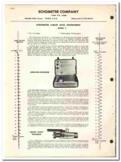 Echometer Company 1974 vintage oil gas catalog oilfield Liquid Level