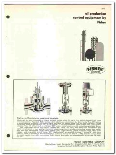 Fisher Controls Company 1974 vintage oil catalog oilfield production Fisher Controls Company 1974 vintage oil catalog oilfield production