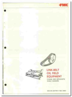 FMC Corp 1974 vintage oil catalog Link-Belt roller chains sprockets FMC Corp 1974 vintage oil catalog Link-Belt roller chains sprockets
