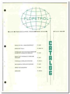 Flopetrol 1974 vintage oil gas catalog oilfield wireline winches tools Flopetrol 1974 vintage oil gas catalog oilfield wireline winches tools