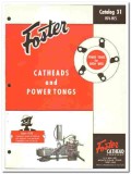 Foster Cathead Company 1974 vintage oil catalog oilfield power tongs