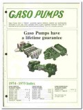 Gaso Pumps Inc 1974 vintage oil gas catalog oilfield plunger piston
