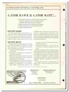 Gator Hawk External Testers Inc 1974 vintage oil gas catalog oilfield