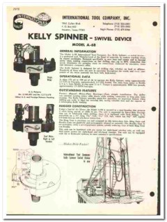 International Tool Company 1974 oil gas catalog oilfield Kelly Spinner International Tool Company 1974 oil gas catalog oilfield Kelly Spinner