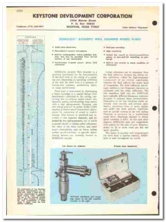 Keystone Development Corp 1974 vintage oil catalog oilfield Sonolog Keystone Development Corp 1974 vintage oil catalog oilfield Sonolog