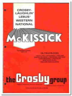 Crosby Group 1974 vintage oil gas catalog oilfield drilling McKissick