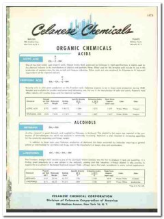 Celanese Corp America 1947 vintage chemical catalog organic acids