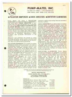 Pump-Mates Inc 1974 vintage oil catalog oilfield Pulsation Dampeners Pump-Mates Inc 1974 vintage oil catalog oilfield Pulsation Dampeners