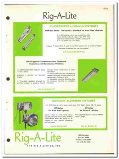 Rig-A-Lite Company 1974 vintage electrical catalog oilfield lighting