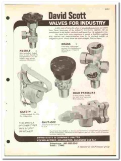 David Scott Company LTD 1974 vintage oil gas catalog oilfield valves