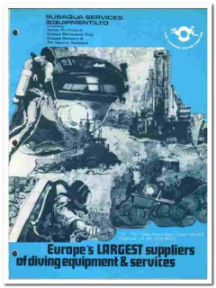 Subaqua Services Equipment LTD 1974 vintage oil gas catalog diving Subaqua Services Equipment LTD 1974 vintage oil gas catalog diving