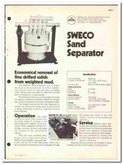 Sweco Inc 1974 vintage oil gas catalog oilfield Sand Separator