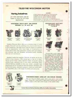 Teledyne Wisconsin Motor Corp 1974 vintage oil catalog oilfield engine Teledyne Wisconsin Motor Corp 1974 vintage oil catalog oilfield engine