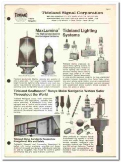 Tideland Signal Corp 1974 vintage electrical catalog oilfield lighting