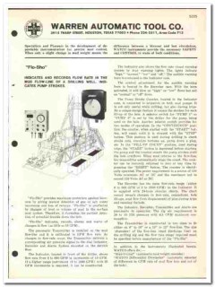 Warren Automatic Tool Company 1974 vintage oil gas catalog oilfield