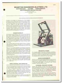 Wharton Engineers LTD 1974 vintage oil gas catalog oilfield winches Wharton Engineers LTD 1974 vintage oil gas catalog oilfield winches