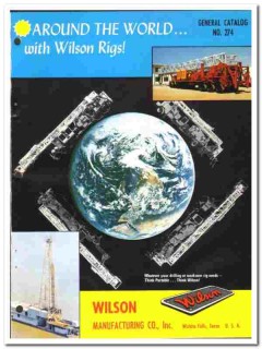 Wilson Mfg Company 1974 vintage oil gas catalog oilfield drilling rigs Wilson Mfg Company 1974 vintage oil gas catalog oilfield drilling rigs