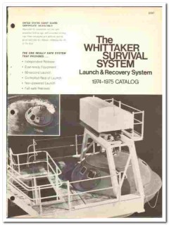 Whittaker Corp 1974 vintage oil gas catalog offshore Survival System Whittaker Corp 1974 vintage oil gas catalog offshore Survival System