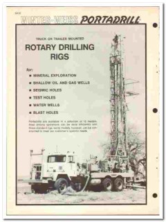 Winter-Weiss Company 1974 vintage oil catalog Portadrill drilling rigs