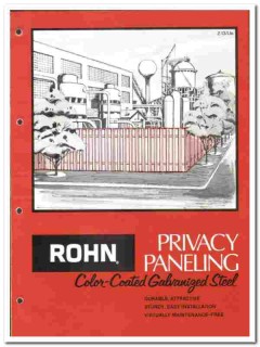 Unarco Industries Inc 1976 vintage fence catalog Rohn Privacy Paneling Unarco Industries Inc 1976 vintage fence catalog Rohn Privacy Paneling