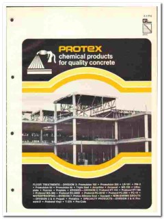 Protex Industries Inc 1976 vintage concrete catalog chemical products Protex Industries Inc 1976 vintage concrete catalog chemical products