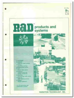 Radiation Technology Inc 1976 vintage concrete catalog Rad Products Radiation Technology Inc 1976 vintage concrete catalog Rad Products