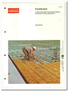 Owens-Corning Fiberglas Corp 1976 vintage concrete catalog Formboard Owens-Corning Fiberglas Corp 1976 vintage concrete catalog Formboard