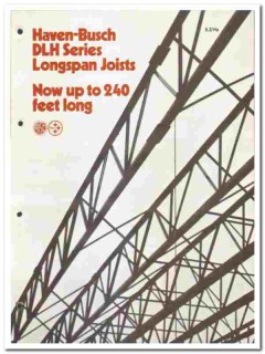 Haven-Busch Company 1976 vintage metal catalog Longspan Joists steel