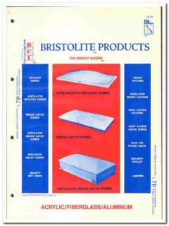 Bristol Fiberlite Industries 1976 vintage roofing catalog Skylight Bristol Fiberlite Industries 1976 vintage roofing catalog Skylight