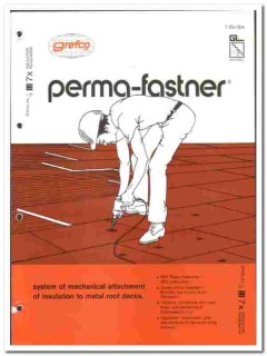 Grefco Inc 1976 vintage insulation catalog Perma-Fastner metal roof Grefco Inc 1976 vintage insulation catalog Perma-Fastner metal roof