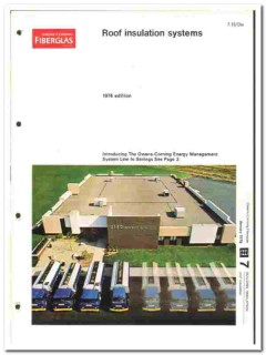 Owens-Corning Fiberglas Corp 1976 vintage insulation catalog roof Owens-Corning Fiberglas Corp 1976 vintage insulation catalog roof