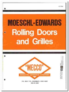 Moeschl-Edwards Company 1976 vintage door catalog rolling grille MECCO Moeschl-Edwards Company 1976 vintage door catalog rolling grille MECCO