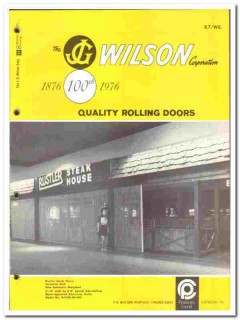 J G Wilson Corp 1976 vintage catalog Rolling Door steel service fire J G Wilson Corp 1976 vintage catalog Rolling Door steel service fire