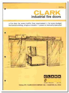 Clark Door Company 1976 vintage catalog Industrial Fire Chief Clark Door Company 1976 vintage catalog Industrial Fire Chief