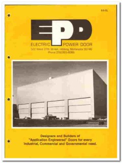 Electric Power Door Company 1976 vintage catalog industrial commercial Electric Power Door Company 1976 vintage catalog industrial commercial
