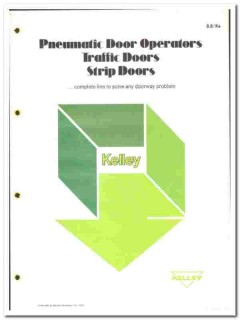 Kelley Company 1976 vintage door catalog operators traffic strip Kelley Company 1976 vintage door catalog operators traffic strip