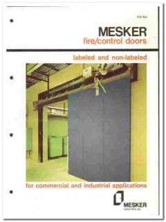 Mesker Industries Inc 1976 vintage door catalog fire control labeled Mesker Industries Inc 1976 vintage door catalog fire control labeled
