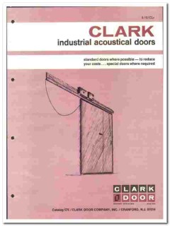 Clark Door Company 1976 vintage catalog Industrial acoustical noise Clark Door Company 1976 vintage catalog Industrial acoustical noise