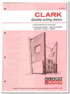 Clark Door Company 1976 vintage catalog double acting Aldoor Durador Clark Door Company 1976 vintage catalog double acting Aldoor Durador