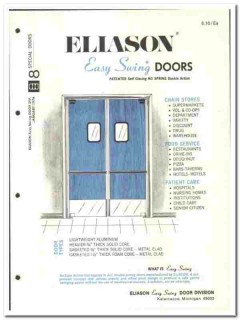 Eliason Corp 1976 vintage door catalog Easy Swing double action Eliason Corp 1976 vintage door catalog Easy Swing double action