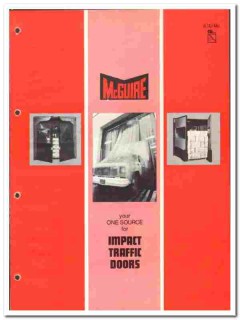 W B McGuire Company 1976 vintage door catalog impact traffic