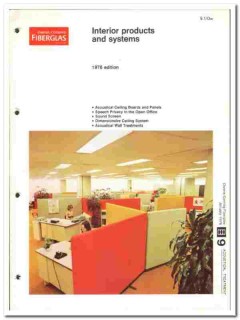 Owens-Corning Fiberglas Corp 1976 vintage tile catalog interior panels Owens-Corning Fiberglas Corp 1976 vintage tile catalog interior panels