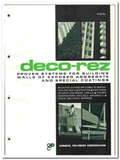 General Polymers Corp 1976 vintage paint catalog Deco-Rez coatings